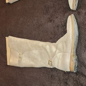 Jimmy Choo Gold Fur Lined Boots